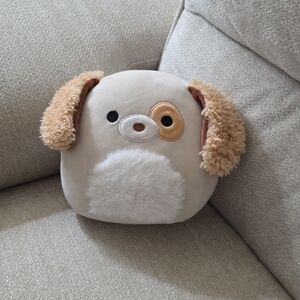 Squishmallows Plush Dog Toy - Cream and Tan